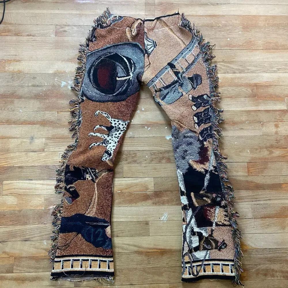 “Dalmatians & Creations” 1/1 Upcycled Women’s Tapestry Pants - Picture 6 of 6